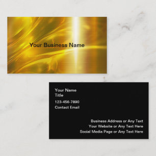 Classy Gold Tone Glossy Business Cards Visitenkarte