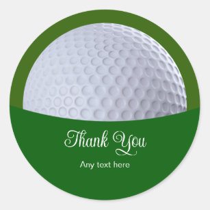 Classy Golf Ball Thema Danke Stickers