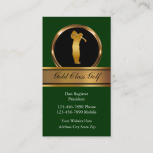 Classy Golf Business Cards Visitenkarte