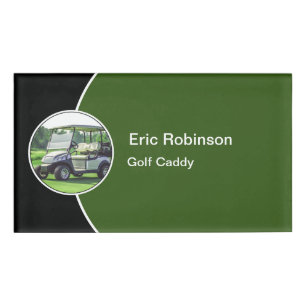 Classy Golf Caddy Name Tags Design Namenschild