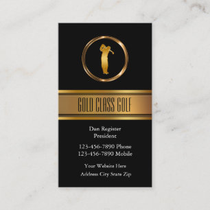 Classy Golf Theme Business Cards Visitenkarte