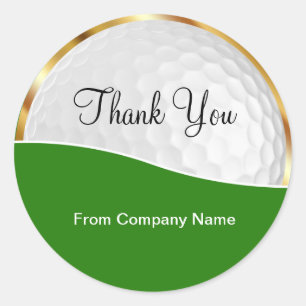 Classy Golf Theme Danke Stickers