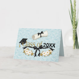 Classy Grad Floral Karte