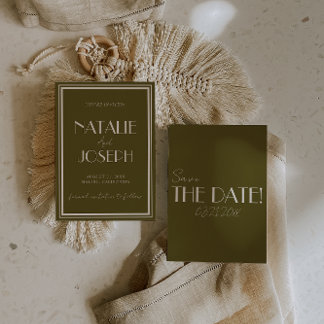 Classy Grassland Ivory Old Money Whimsical Wedding Save The Date