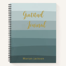 Classy Gratitud Journal Shades Green Custom Notizbuch