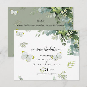 Classy Greenerenerity Foliage Wedding rettet die T Postkarte