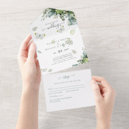 Classy Greenery Foliage Wedding Einladungen Budget
