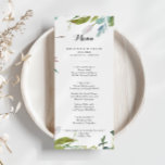 Classy Greenery Tropical Modern Calligraphy Dinner Menükarte<br><div class="desc">Diese elegante Karte mit tropischen Kalligrafien ist perfekt für eine moderne Hochzeit. Die Einrichtung besteht vorwiegend aus grünen tropischen Blätter mit einer Touch von rosafarbenen Blume. Dieses Menü kann für Hochzeitsempfang,  Probe Dinner,  Brautparty oder jede Veranstaltung verwendet werden.</div>