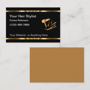 Classy Hair Stylist Beauty Theme Business Cards Visitenkarte