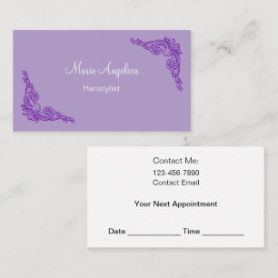 Classy Hairstylist Termine Business Cards New Visitenkarte