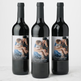 Classy Hand Geschenktes Weihnachtsweingeschenk Weinetikett