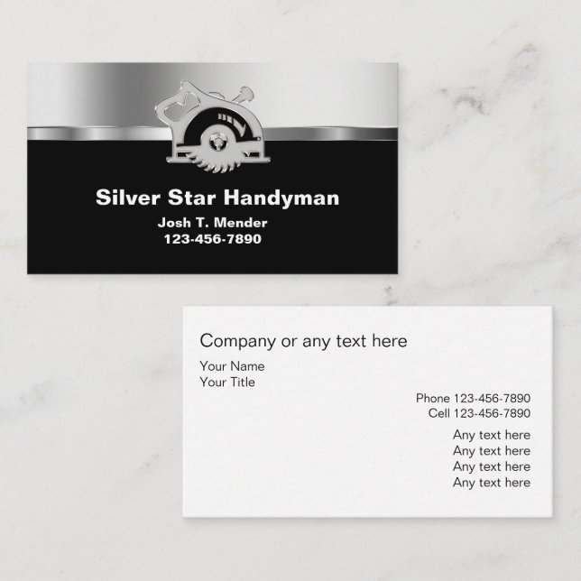 Classy Handyman Business Cards Visitenkarte (Vorne/Hinten)