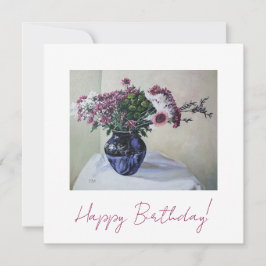 Classy Happy Birthday hübsche rosa Blume Kunstwerk