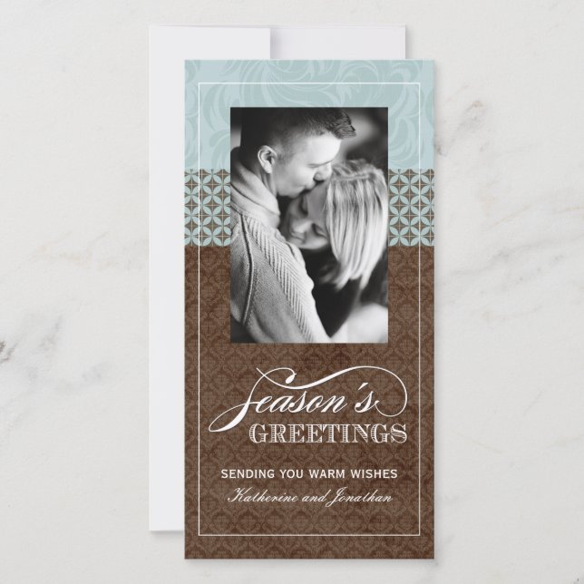 Classy Holiday Foto Cards (4x8) Feiertagskarte (Vorderseite)