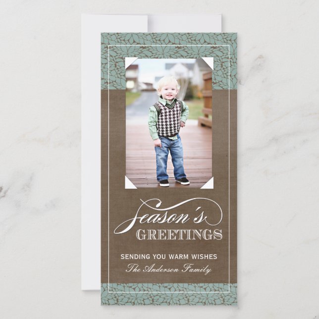Classy Holiday Foto Cards (4x8) Feiertagskarte (Vorderseite)
