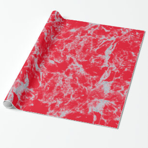 Classy Holiday Red Marble Look Geschenkpapier