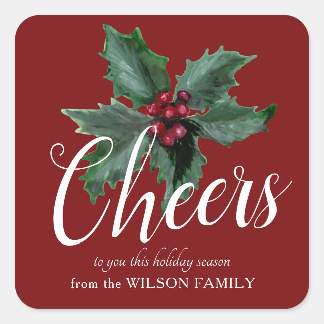 Classy Holly danke Ihnen Stickers (Vorderseite)