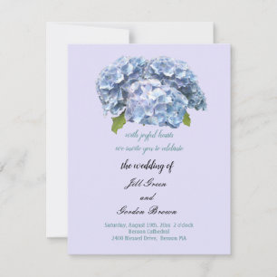 Classy Hydrangea Wedding Einladung