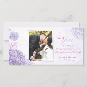 Classy Hydrangeas Wedding danke Ihnen Foto-Karte