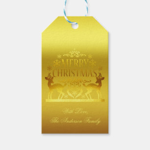 Classy Imitate Gold Frohe Weihnachtsgeschenke Tags Geschenkanhänger