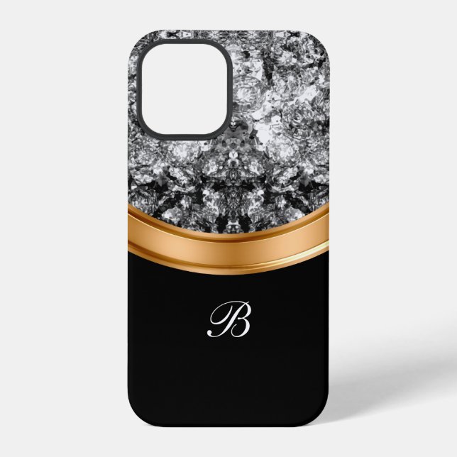 Classy Imitats Crystal Bing Monogramm iPhone Hülle (Rückseite)