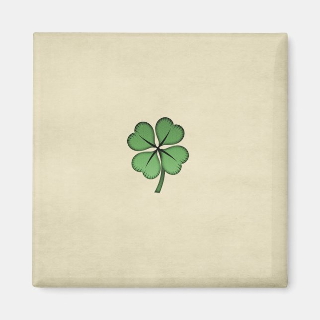 Classy Irish Lucky Kleeblatt Magnet (Vorne)