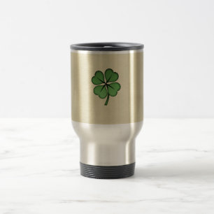 Classy Irish Lucky Kleeblatt Reisebecher