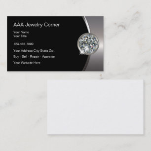 Classy Jewellery Bling Business Cards Visitenkarte