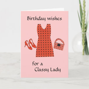 Classy Lady Birthday Karte