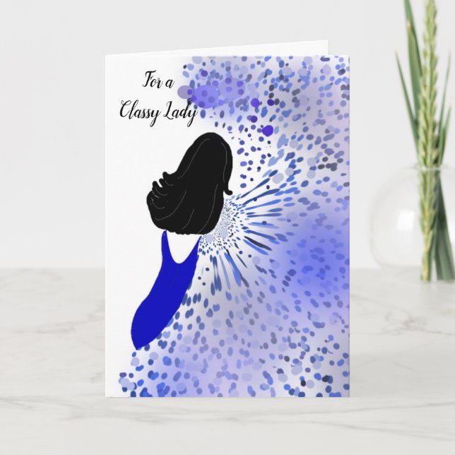 Classy Lady in Blue Karte (Vorderseite)