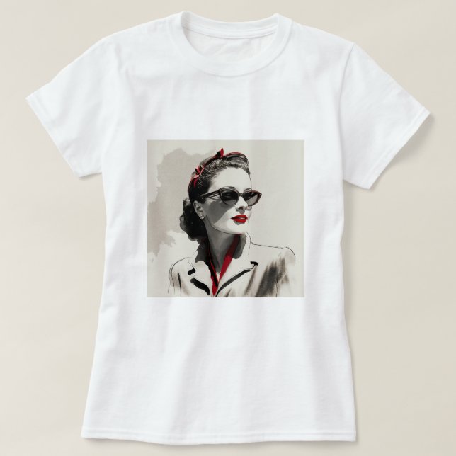Classy Lady in Shades tee (Design vorne)