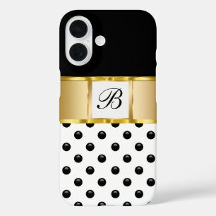 Classy Ladys Girls Monogram Bling iPhone 16 Hülle