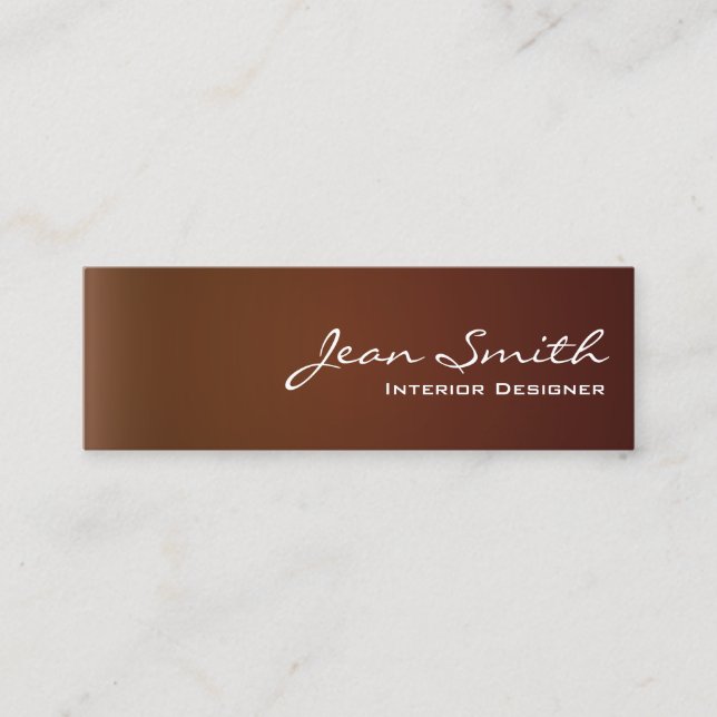 Classy Leather Interior Design Mini Business Card Visitenkarte (Vorderseite)