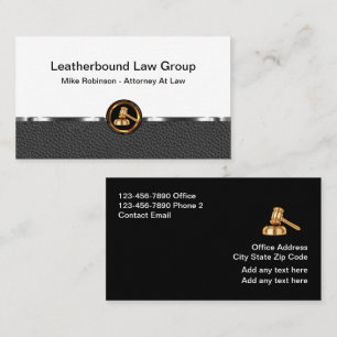 Classy Leather Look Attorney Business Cards Visitenkarte