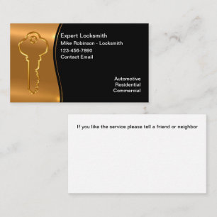 Classy Locksmith Business Card Design Visitenkarte