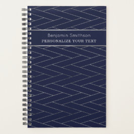 Classy Luxury Abstrakt Navy Blue Gray Beruflich Planer