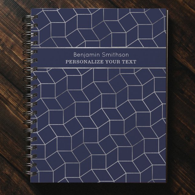 Classy Luxury Abstrakt Navy Blue Gray Beruflich Planer (Von Creator hochgeladen)