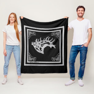 Classy Majestic Bull Elk Fleecedecke