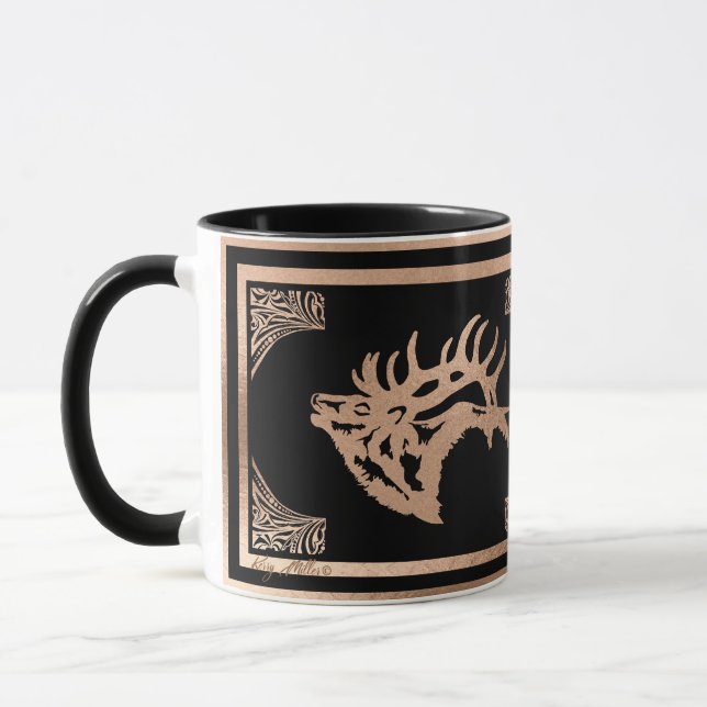 Classy Majestic Bull Elk Tasse (Links)