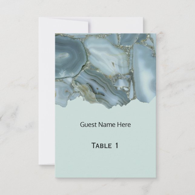 Classy Marble Wedding Tischnummer (Vorderseite)