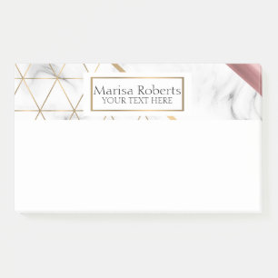 Classy Marmor Design Gold und Rose Gold Details Post-it Klebezettel