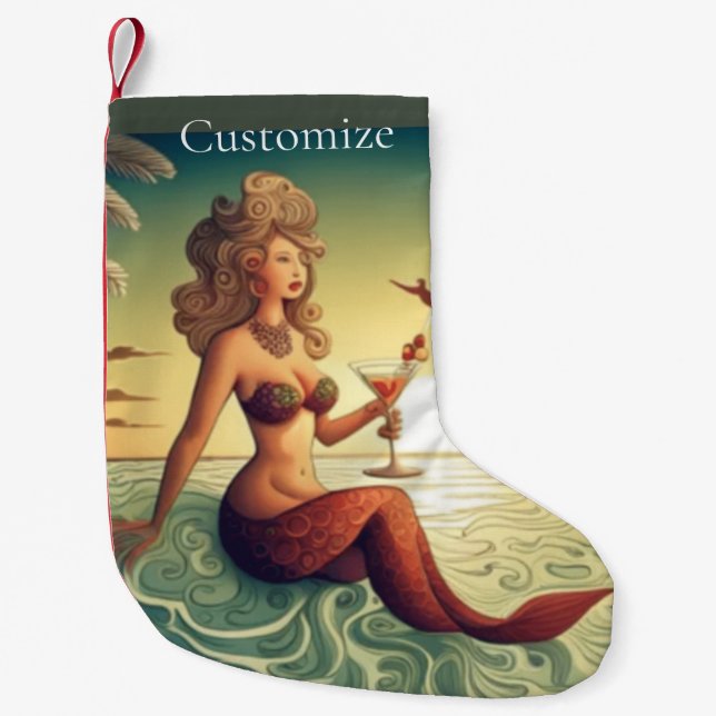 Classy Martini Mermaid Thunder_Cove Kleiner Weihnachtsstrumpf (Vorderseite)