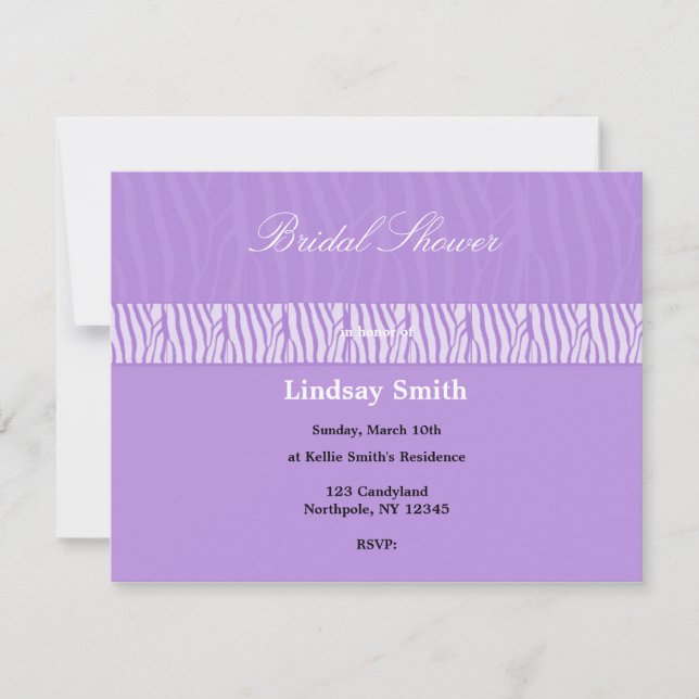 Classy Mauve Bridal Dusche Einladung (Vorderseite)