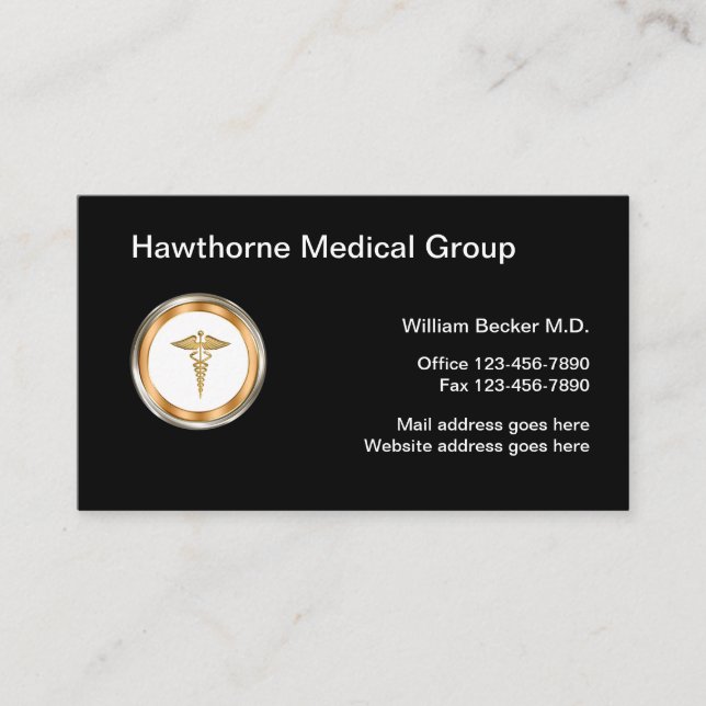 Classy Medical Doctor mit Logo-Emblem Visitenkarte (Vorderseite)