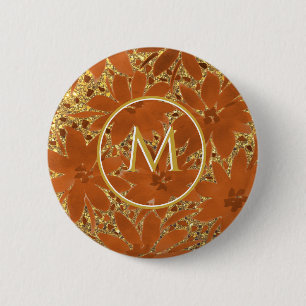 Classy Mit Monogramm Gold Sparkle Button