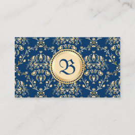 Classy Mittelalterliches Monogramm Gold Midnight B Visitenkarte