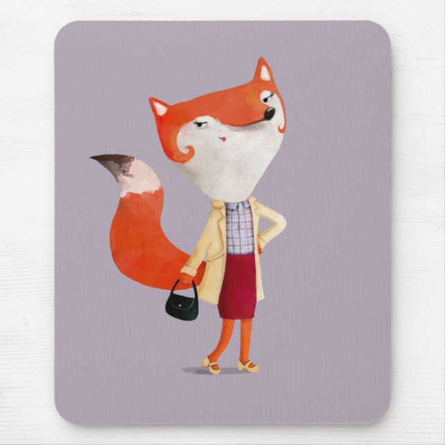 Classy Mod Fox Girl Mousepad (Vorne)