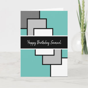 Classy Modern Abstrakt Birthday Karte