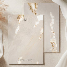 Classy Modern Gold Foil Monogram & Name Stationery