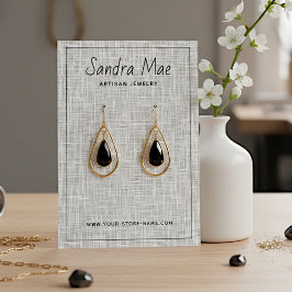Classy Modern Minimalist Jewelry Display Card Visitenkarte